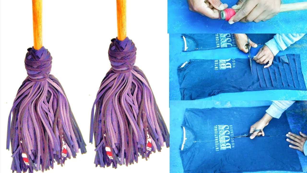 মপ তৈরি করা শিখি/ How to make floor cleaning mop /