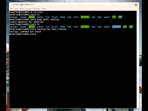 Ubuntu creating and deleting folder using terminal