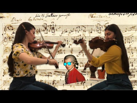 W.A. Mozart - Der Spiegel/The Mirror Violin Duet - YouTube