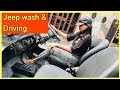 Jeep wash  driving  manual transmission jeep driving by punjabi girl 