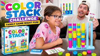Its game time! Easy learning the Color Stack Challenge game for family fun night!