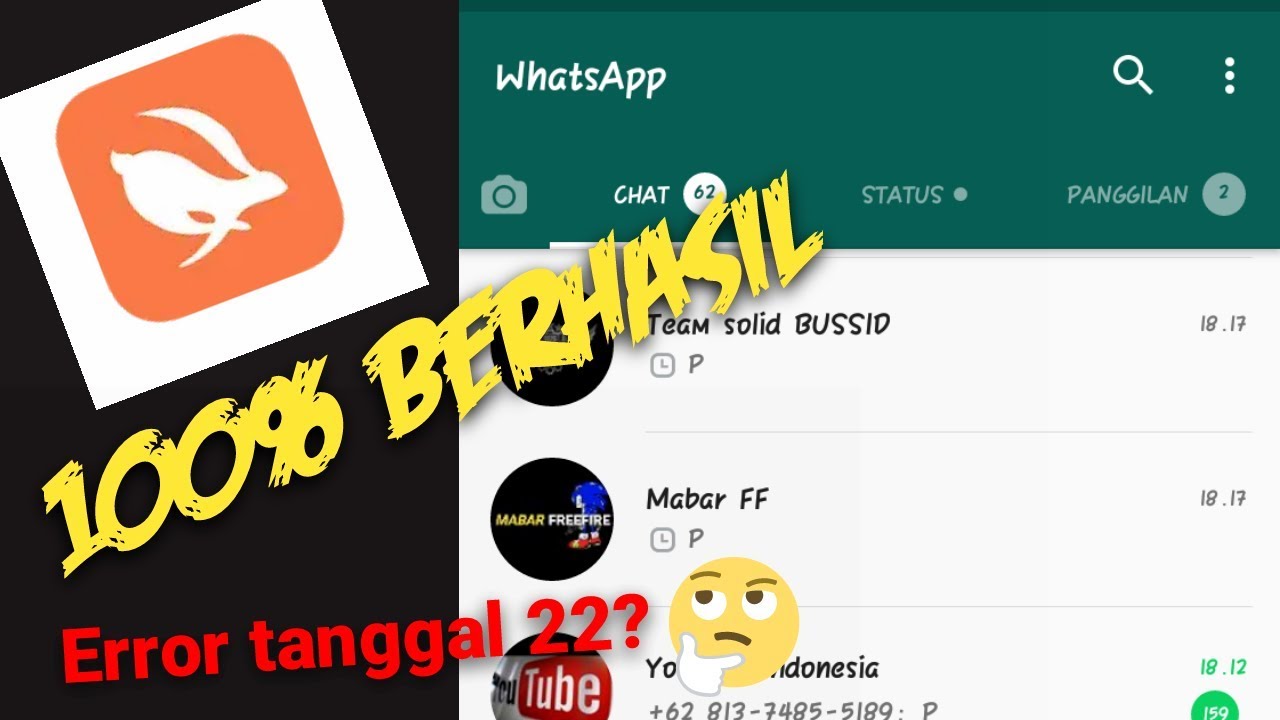 Mengatasi WA Error dijamin 100% BERHASIL!!! - YouTube Mengatasi WA Error dijamin 100% BERHASIL!!! - YouTube