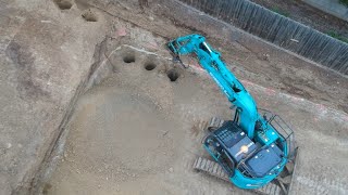 4M Deep - House Site Cut Excavation with 3.5M Deep Bored Piers & Strip Footings.