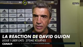 La réaction de David Guion après Bordeaux / Lorient - Ligue 1 Uber Eats - J37