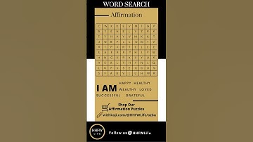 I AM Affirmation Word Search Puzzle Mindfulness Activity 1