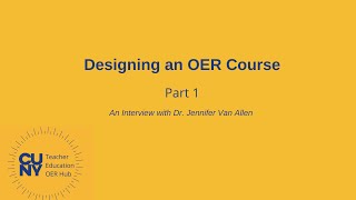 Designing an OER Course Part 1