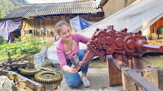 The genius girl restored the transmission of a 61 D8 diesel tractor for a farmerPart 01