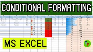How to use Conditional formatting in Excel in Urdu - MS Excel Tutorial in Urdu