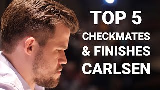 Top 5 Magnus Carlsen Checkmates & Finishes