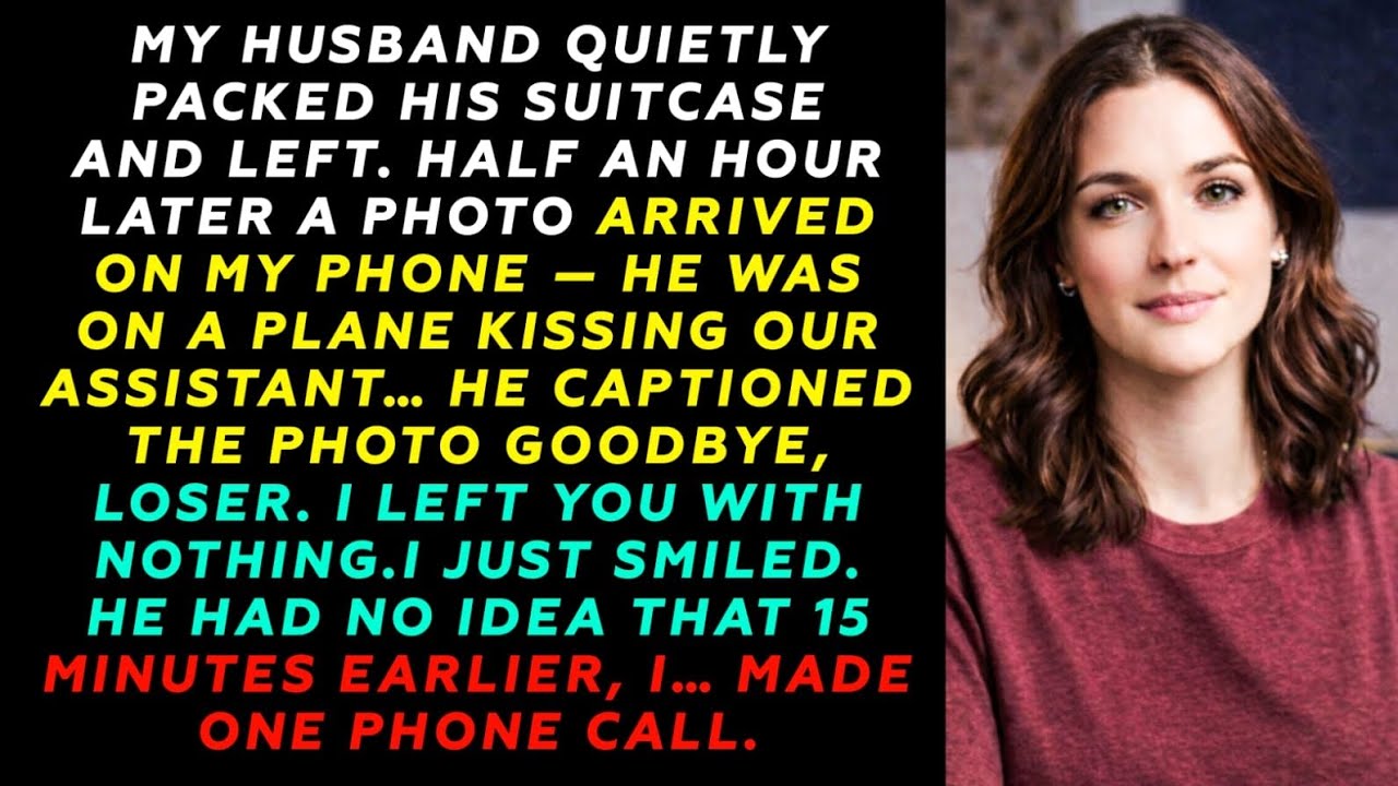 My husband woke up and quietly packed his suitcase. Half an hour later, a photo arrived on my pho...