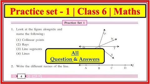 Practice set 1 class 6 maths  |  Basic concepts in geometry | Chapter 1| 6th std maths