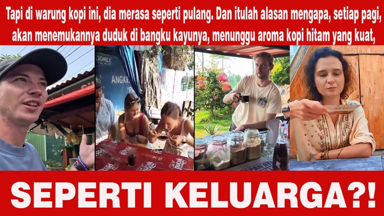 Bule ketagihan Nongkrong di Warkop indonesia !!