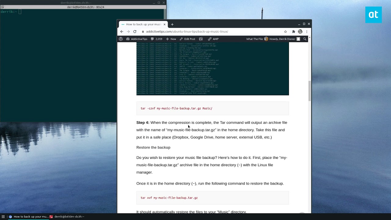 How to back up your music files on Linux - YouTube