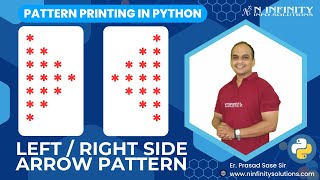 Pattern Printing in Python | Session 08 | Left / Right Side Arrow Pattern Printing | Prasad Sir