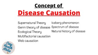 Concept of Disease causation_epidemiology
