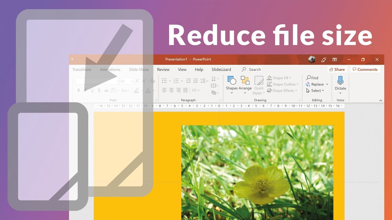 powerpoint presentation reduce file size