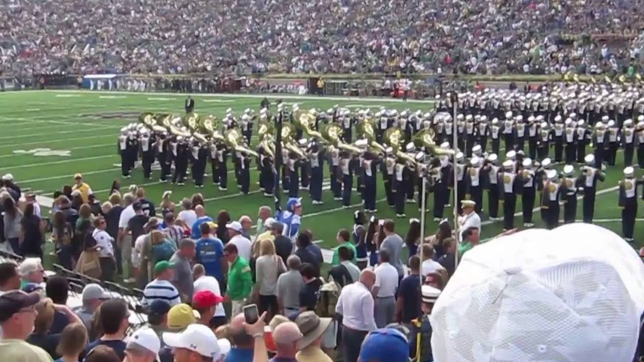 Notre Dame Marching Band Pre Game Field Show 92416 (Video 5 of 6