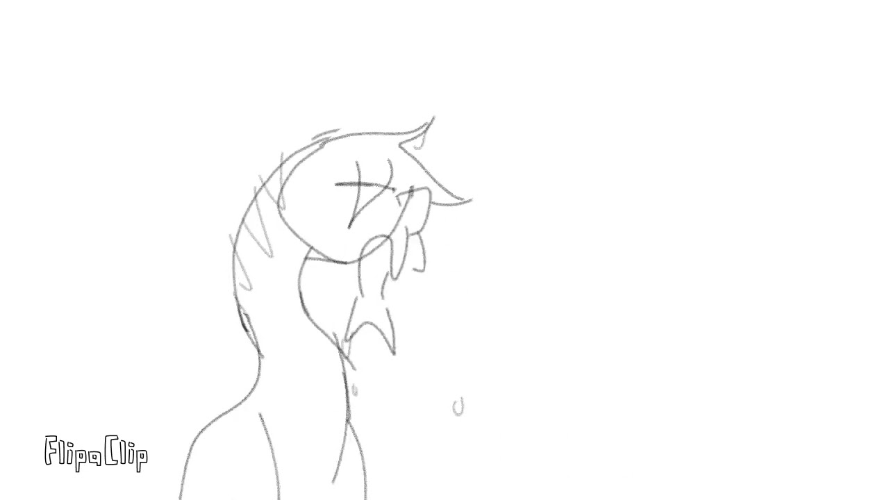 maivren eating fish sketch animation