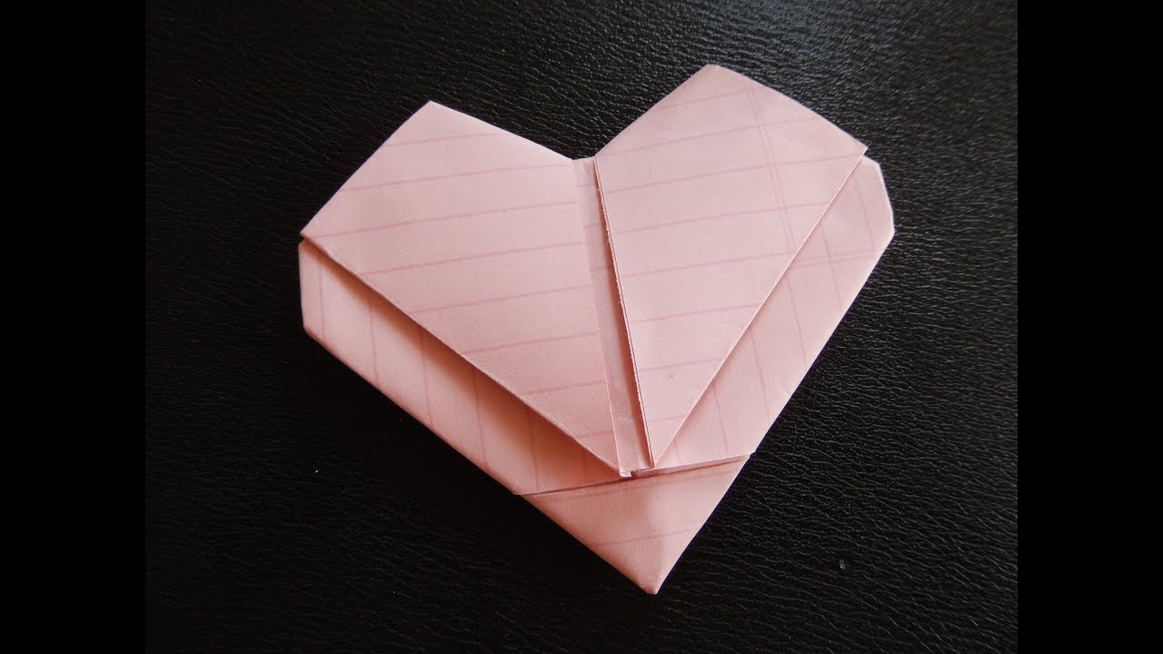 Easy Fold Heart Note (No Intro) How to Make Heart Out of Regular Size