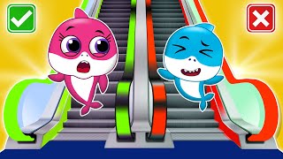 Escalator Safety Song | Baby Shark Kids Songs & Nursery Rhymes