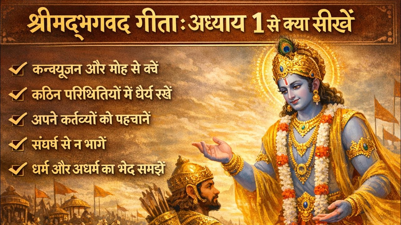 श्रीमद भगवद गीता – अध्याय 1 की सीख। Life changing lesson of Bhagavad Gita part 1 #shrikrishna