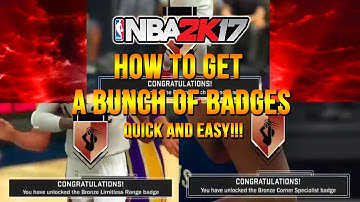 NBA2K17 TIPS - Easiest Way To Get Limitless Range, Corner Specialist, etc.. Badges in NBA2K17!!