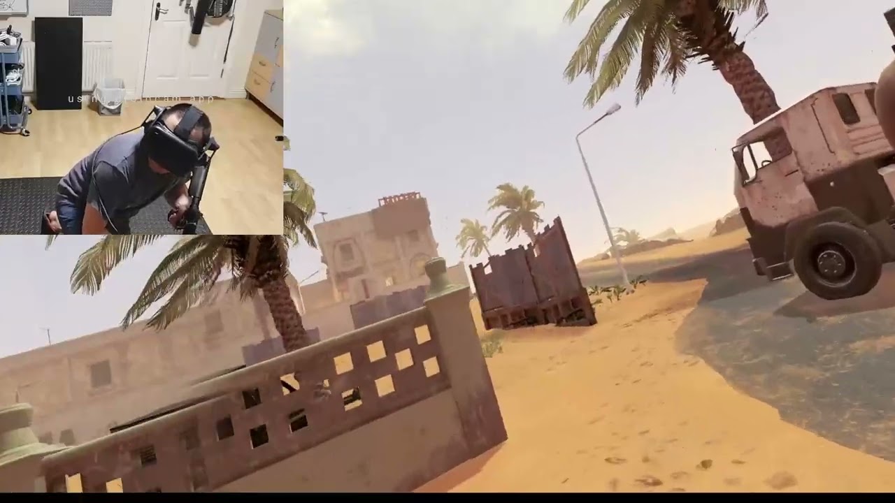 VR Urban Combat Simulator with M249 SAW and M4 MWS