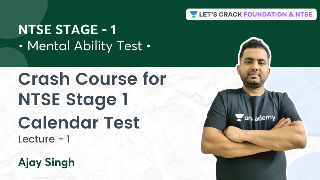 NTSE Stage 1 Crash Course : Calendar Test | L 1 | Mental Ability Test | Ajay Singh