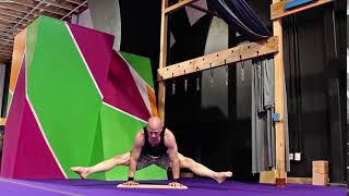 Straddle Press Handstand #7 Negative and Jump to Handstand