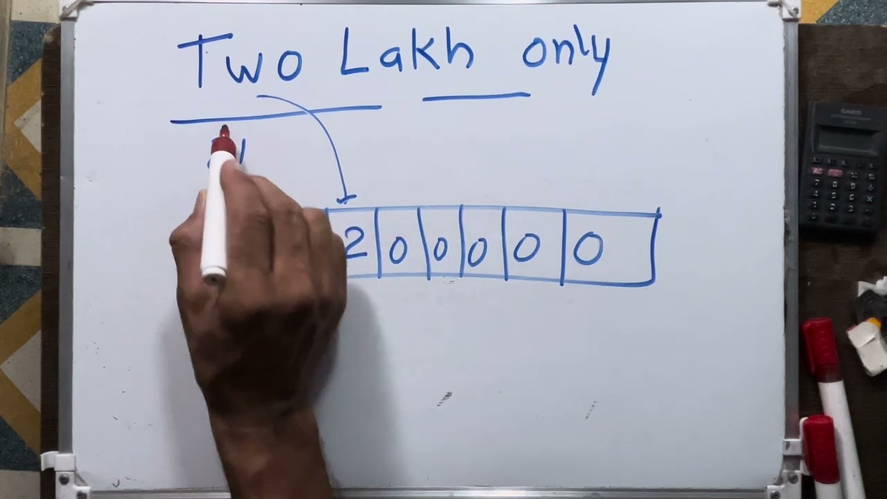 Two lakh only | 200000 Spelling hindi english | Hindi