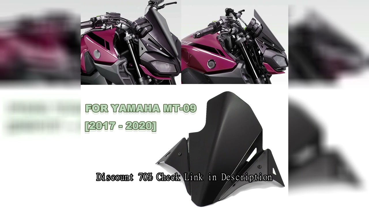 2017 - 2020 FOR YAMAHA MT-09 MT09 Motorcycle Accessories Front Windshield Windscreen Airflow Wind De
