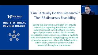 IRB Webinar - Feasibility