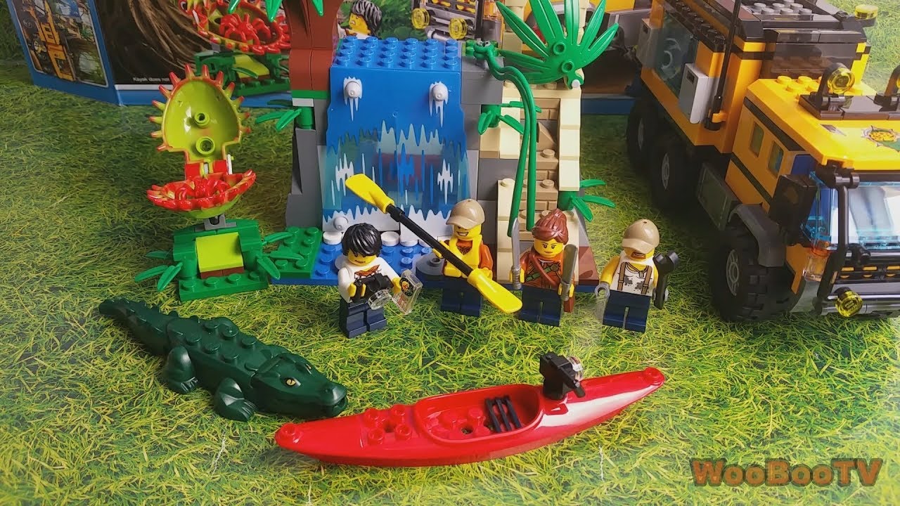 LASTENOHJELMIA SUOMEKSI - Lego city - Viidakon siirrettävä laboratorio 60160 esittely - osa 2