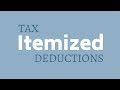 Itemized Deductions I Tax Tips