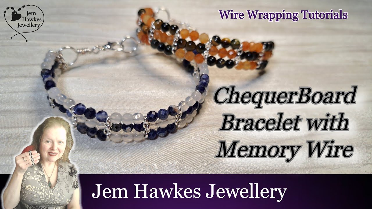 Make a Chequerboard Bracelet with Memory Wire | Wire Wrapping with Jem Hawkes