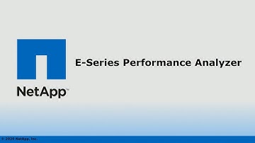 NetApp E-Series Performance Analyzer 2.1