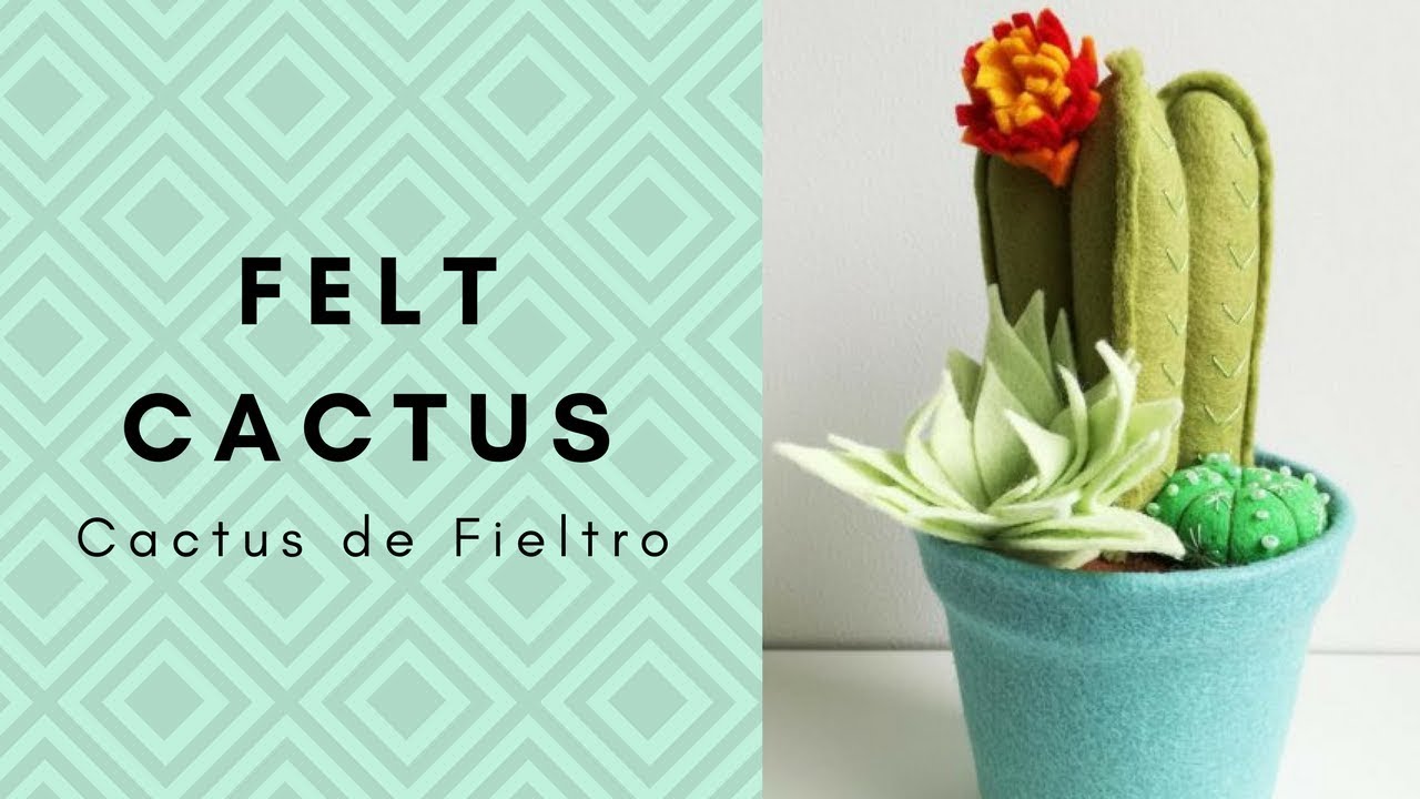 DIY Cactus de Fieltro! | Alfiletero/Pincushion | Felt Cactus Tutorial