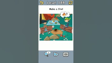 Brain crack level 188 Make a fire, Solution Walkthrough