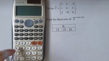 Cofactor Matrix Solved using calculator (Casio FX-115ES PLUS)