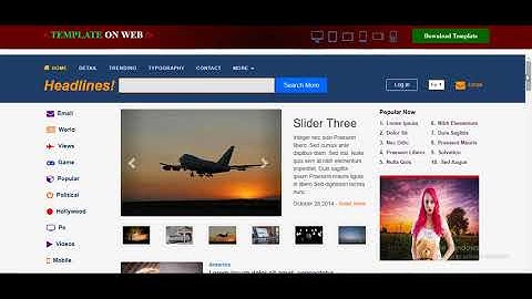 Download Free News Magazine Bootstrap Website Template