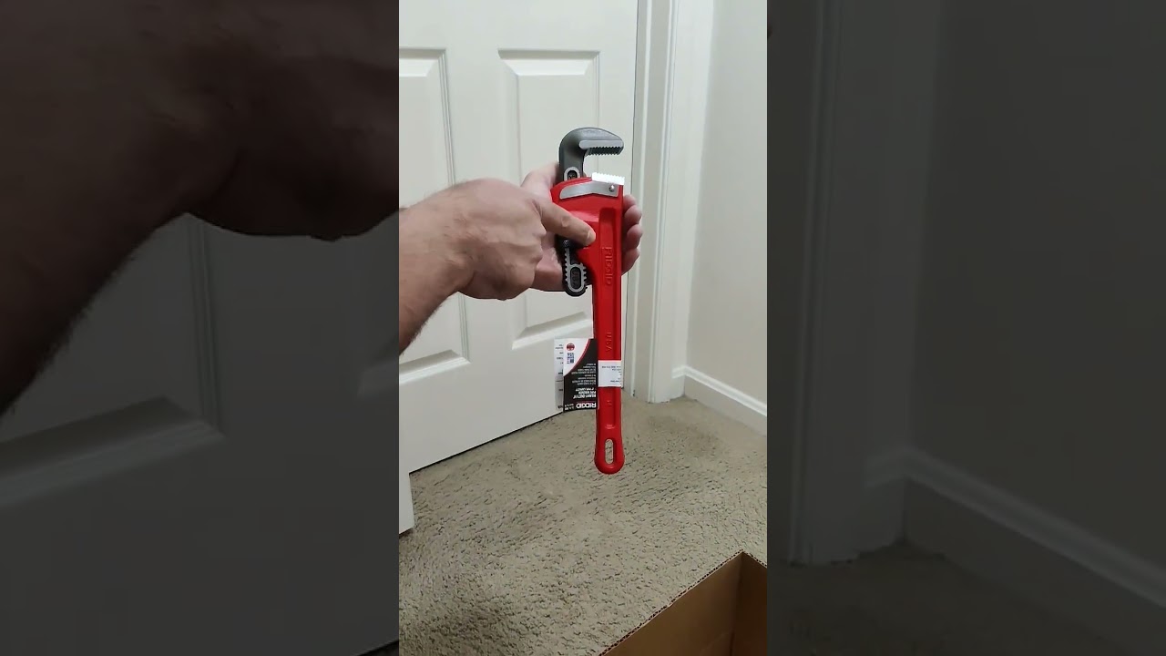 The best pipe wrench ever! the classic black and red RIDGID tool. #ridgid #ridgidtools #tool #wrench