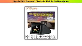 Must Buy P10 Pro Head Up Display On-board Computer Car Digital OBD2 Mileage OBD Driving Computer Di