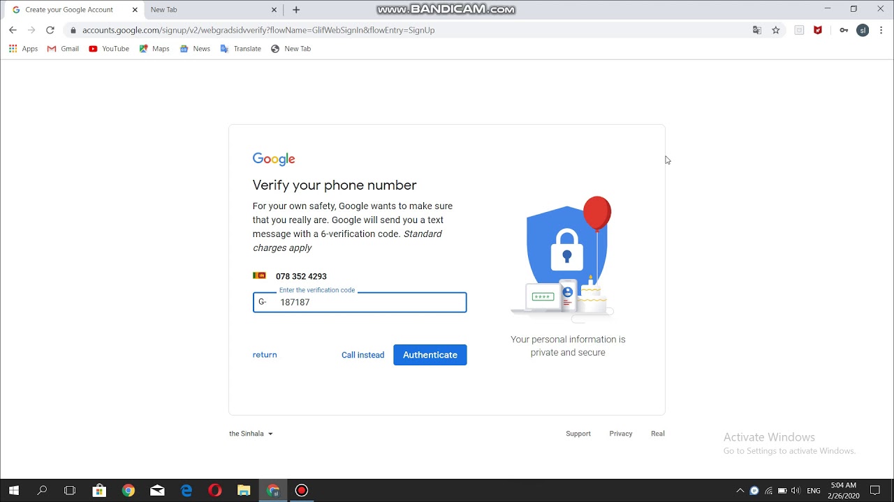 how to create a google account sinhala/2020/new /සිංහල - YouTube