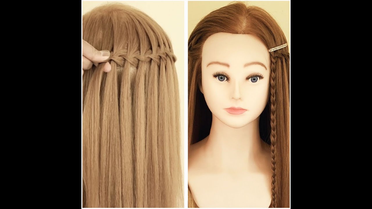  Hairstyles Tutorial 3 trends Waterfall Braid Step by Step! - YouTube