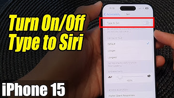 iPhone 15/15 Pro Max: How to Turn On/Off Type to Siri