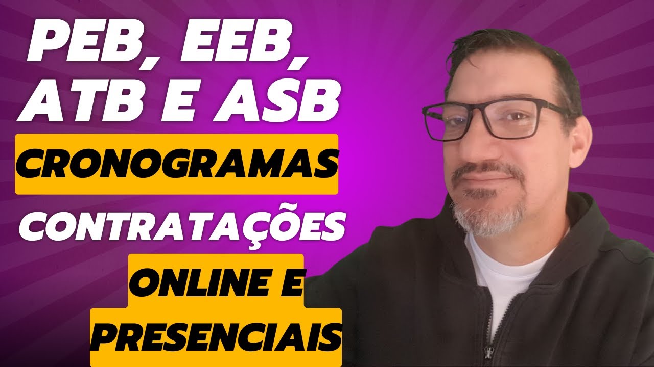 Atenção PEB, EEB, ATB e ASB cronograma de contratação online e presencial centralizada
