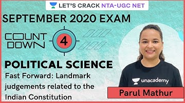 Fast Forward: Landmark judgements related to the Indian Constitution, Political Science  | UGC NET