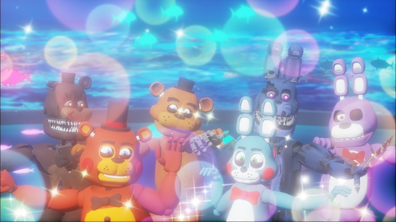 【MMD FNAF】DEEP BLUE SONG【Freddy, Bonnie, Toy Freddy, Toy Bonnie, Nightmare Freddy, Nightmare Bonnie】