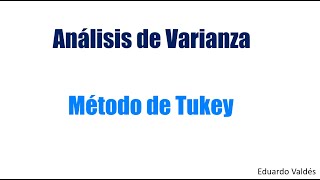 Prueba de Tukey Prueba De Tukey