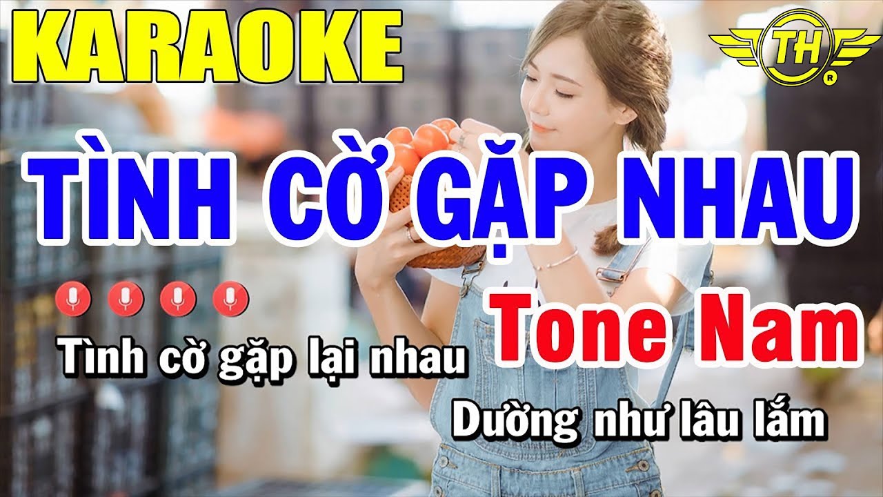 Karaoke Tình Cờ Gặp Nhau Tone Nam Nhạc Sống | Trọng Hiếu